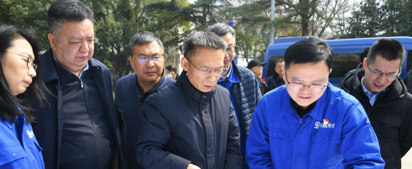 集團(tuán)公司黨組成員、總會(huì)計(jì)師陳林到樂(lè)凱華光調(diào)研
